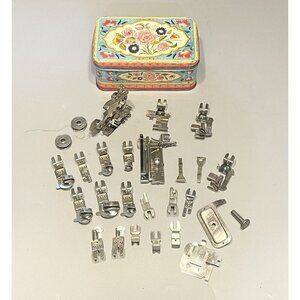 Vintage Greist Sewing Machine Attachments Accessories Lot Ruffler 1950s